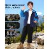 imageRolanko Boys Rain Jacket Waterproof Lightweight Windbreaker Raincoat Kids Hooded Lined Outerwear for Hiking OutdoorNavy