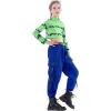 imageRolanko Girls Cargo Pants for Kids Loose Streetwear Hip Hop Dance Cotton Cargo Jogger Pants for Kids 415 YearsRoyalblue