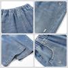 imageRolanko Girls Jeans Denim Elastic Wasit Wide Leg Baggy Pants Kids Clothes 414 YearsSidepearls
