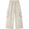 imageRolanko Parachute Pants for Girls Y2K Cargo Trousers with Pockets Harajuku Jogger Pants Kids 414 YearsGreygreen