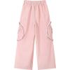 imageRolanko Parachute Pants for Girls Y2K Cargo Trousers with Pockets Harajuku Jogger Pants Kids 414 YearsLightpink