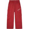 imageRolanko Boys Baggy Cargo Pants with Pockets Loose Hiking Pants Elastic Cargo Jogger Trousers for Outdoor Casual School 615YRed