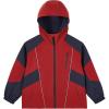 imageRolanko Boys Rain Jacket Waterproof Lightweight Windbreaker Raincoat Kids Hooded Lined Outerwear for Hiking OutdoorMaroon