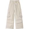 imageRolanko Parachute Pants for Girls Y2K Cargo Trousers with Pockets Harajuku Jogger Pants Kids 414 YearsGreygreen