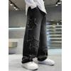 imageRolanko Boys Baggy Jeans Wide Leg Elastic Waist Denim Pants Loose Fit Trousers Vintage Y2K StreetwearBlacksandedstar