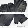 imageRolanko Boys Baggy Jeans Wide Leg Elastic Waist Denim Pants Loose Fit Trousers Vintage Y2K StreetwearCamouflagepockets