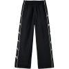 imageRolanko Wide Leg Baggy Pants for Girls Track Pants with Side Bow Y2K Parachute Waterproof Kids Jogger Trousers with PocketsBlack
