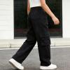 image:imageRolanko Girls Outdoor Cargo Pants Waterproof Hiking Pants with Pockets Lightweight Quick Dry Joggers for School Travel 814YBlack