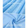 image:imageRolanko Girls Ruffle Sleeve Dress Square Neck Hollow Out Eyelet A Line Beach Vacation Summer Sundress 713YSkyblue