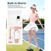 image:imageRolanko Girls Tennis Skirt Set UPF 50 Tank Top amp Pleated Skort with Builtin Shorts and Pocket Kids 2 Piece OutfitPinkwhite