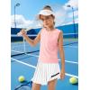 image:imageRolanko Girls Tennis Skirt Set UPF 50 Tank Top amp Pleated Skort with Builtin Shorts and Pocket Kids 2 Piece OutfitPinkwhite