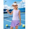 image:imageRolanko Girls Tennis Skirt Set UPF 50 Tank Top amp Pleated Skort with Builtin Shorts and Pocket Kids 2 Piece OutfitPurple