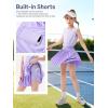 image:imageRolanko Girls Tennis Skirt Set UPF 50 Tank Top amp Pleated Skort with Builtin Shorts and Pocket Kids 2 Piece OutfitPurple