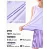 image:imageRolanko Girls Tennis Skirt Set UPF 50 Tank Top amp Pleated Skort with Builtin Shorts and Pocket Kids 2 Piece OutfitPurple