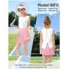 image:imageRolanko Girls Tennis Skirt Set UPF 50 Tank Top amp Pleated Skort with Builtin Shorts and Pocket Kids 2 Piece OutfitWhitepink