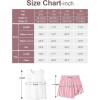 image:imageRolanko Girls Tennis Skirt Set UPF 50 Tank Top amp Pleated Skort with Builtin Shorts and Pocket Kids 2 Piece OutfitWhitepink
