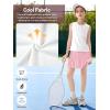 image:imageRolanko Girls Tennis Skirt Set UPF 50 Tank Top amp Pleated Skort with Builtin Shorts and Pocket Kids 2 Piece OutfitWhitepink