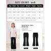 image:imageRolanko Girls Uniform Pants Flare Dress Pants for Girls Wrinkle and Pilling Resistant Stretch Kids School Trousers DailyBlack