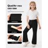 image:imageRolanko Girls Uniform Pants Flare Dress Pants for Girls Wrinkle and Pilling Resistant Stretch Kids School Trousers DailyBlack
