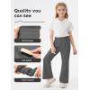 image:imageRolanko Girls Uniform Pants Flare Dress Pants for Girls Wrinkle and Pilling Resistant Stretch Kids School Trousers DailyGrey