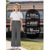 image:imageRolanko Girls Uniform Pants Flare Dress Pants for Girls Wrinkle and Pilling Resistant Stretch Kids School Trousers DailyGrey