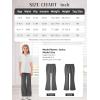 image:imageRolanko Girls Uniform Pants Flare Dress Pants for Girls Wrinkle and Pilling Resistant Stretch Kids School Trousers DailyGrey