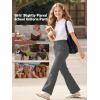 image:imageRolanko Girls Uniform Pants Flare Dress Pants for Girls Wrinkle and Pilling Resistant Stretch Kids School Trousers DailyGrey
