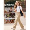 image:imageRolanko Girls Uniform Pants Flare Dress Pants for Girls Wrinkle and Pilling Resistant Stretch Kids School Trousers DailyKhaki