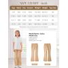 image:imageRolanko Girls Uniform Pants Flare Dress Pants for Girls Wrinkle and Pilling Resistant Stretch Kids School Trousers DailyKhaki