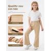 image:imageRolanko Girls Uniform Pants Flare Dress Pants for Girls Wrinkle and Pilling Resistant Stretch Kids School Trousers DailyKhaki