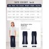 image:imageRolanko Girls Uniform Pants Flare Dress Pants for Girls Wrinkle and Pilling Resistant Stretch Kids School Trousers DailyNavy