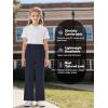 image:imageRolanko Girls Uniform Pants Flare Dress Pants for Girls Wrinkle and Pilling Resistant Stretch Kids School Trousers DailyNavy