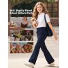 image:imageRolanko Girls Uniform Pants Flare Dress Pants for Girls Wrinkle and Pilling Resistant Stretch Kids School Trousers DailyNavy
