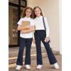 image:imageRolanko Girls Uniform Pants Flare Dress Pants for Girls Wrinkle and Pilling Resistant Stretch Kids School Trousers DailyNavy