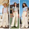 image:imageRolanko Girls Wide Leg Linen Pants Breathable Flowy Palazzo Trousers for School Beach Daily Wear 915 YearsBeige