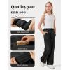 image:imageRolanko Girls Wide Leg Linen Pants Breathable Flowy Palazzo Trousers for School Beach Daily Wear 915 YearsBlack