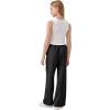 image:imageRolanko Girls Wide Leg Linen Pants Breathable Flowy Palazzo Trousers for School Beach Daily Wear 915 YearsBlack