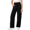 image:imageRolanko Girls Outdoor Cargo Pants Waterproof Hiking Pants with Pockets Lightweight Quick Dry Joggers for School Travel 814YBlack