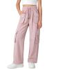 image:imageRolanko Girls Outdoor Cargo Pants Waterproof Hiking Pants with Pockets Lightweight Quick Dry Joggers for School Travel 814YDarkpink