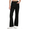 image:imageRolanko Girls Uniform Pants Flare Dress Pants for Girls Wrinkle and Pilling Resistant Stretch Kids School Trousers DailyBlack