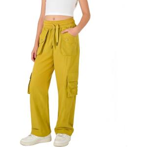 image:imageRolanko Girls Outdoor Cargo Pants Waterproof Hiking Pants with Pockets Lightweight Quick Dry Joggers for School Travel 814YAvocado