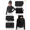 image:imageRolanko Girls Zip Up Athletic Hoodie Lightweight Rash Guard Sun Protection Jacket UPF50 Tops for Kids Fishing Hiking OutdoorBlack