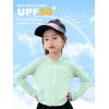 image:imageRolanko Girls Zip Up Athletic Hoodie Lightweight Rash Guard Sun Protection Jacket UPF50 Tops for Kids Fishing Hiking OutdoorLightgreen