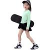 image:imageRolanko Girls Zip Up Athletic Hoodie Lightweight Rash Guard Sun Protection Jacket UPF50 Tops for Kids Fishing Hiking OutdoorLightgreen