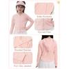 image:imageRolanko Girls Zip Up Athletic Hoodie Lightweight Rash Guard Sun Protection Jacket UPF50 Tops for Kids Fishing Hiking OutdoorPink