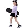 image:imageRolanko Girls Zip Up Athletic Hoodie Lightweight Rash Guard Sun Protection Jacket UPF50 Tops for Kids Fishing Hiking OutdoorPurple