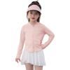 image:imageRolanko Girls Zip Up Athletic Hoodie Lightweight Rash Guard Sun Protection Jacket UPF50 Tops for Kids Fishing Hiking OutdoorPink