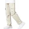 image:imageRolanko Boys Quick Dry Lightweight Pants Kids Girls Elastic Waist Cargo Trousers with Pockets for Sports OutdoorBeige