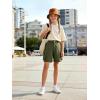 image:imageRolanko Girls Cargo Short Cotton Baggy Kids Summer Shorts with Pockets for Casual School Travel Hiking 915 YearsArmygreen