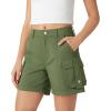 image:imageRolanko Girls Cargo Short Cotton Baggy Kids Summer Shorts with Pockets for Casual School Travel Hiking 915 YearsArmygreen
